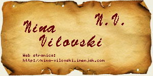 Nina Vilovski vizit kartica
